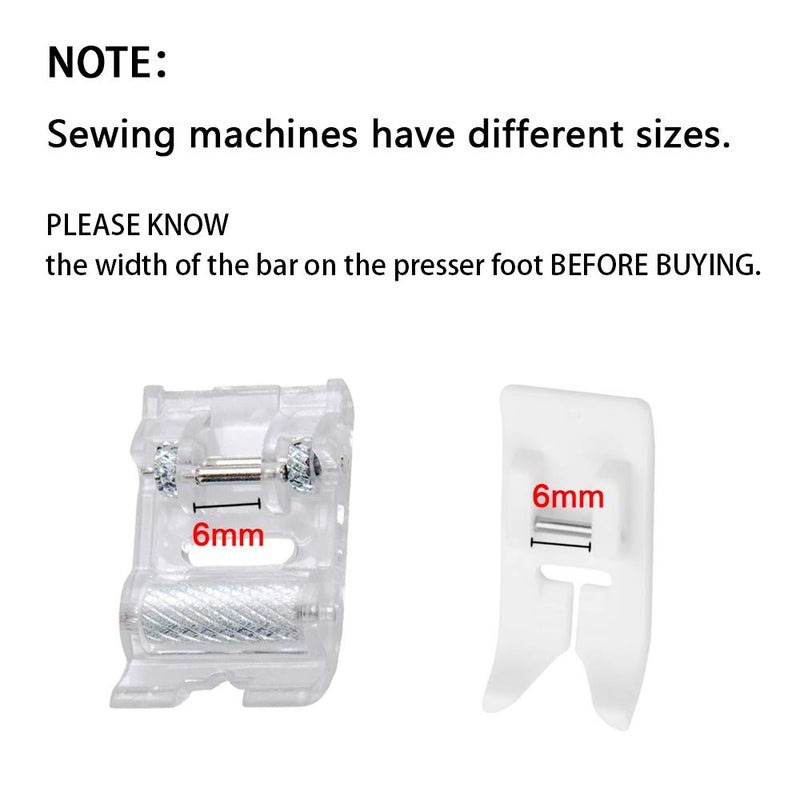 CESUSME 2 Pcs Roller Sewing Machine Presser Foot, Plus Non-Stick Zigzag Teflon Presser Feet - Fit for Singer, Brother, Babylock, Low Shank Simplicity Sewing Machineï¼ˆ2 Stylesï¼‰ - Image 5